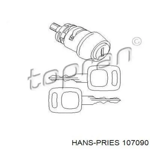 Купить 107090 Hans Pries (Topran) Личинка замка зажигания