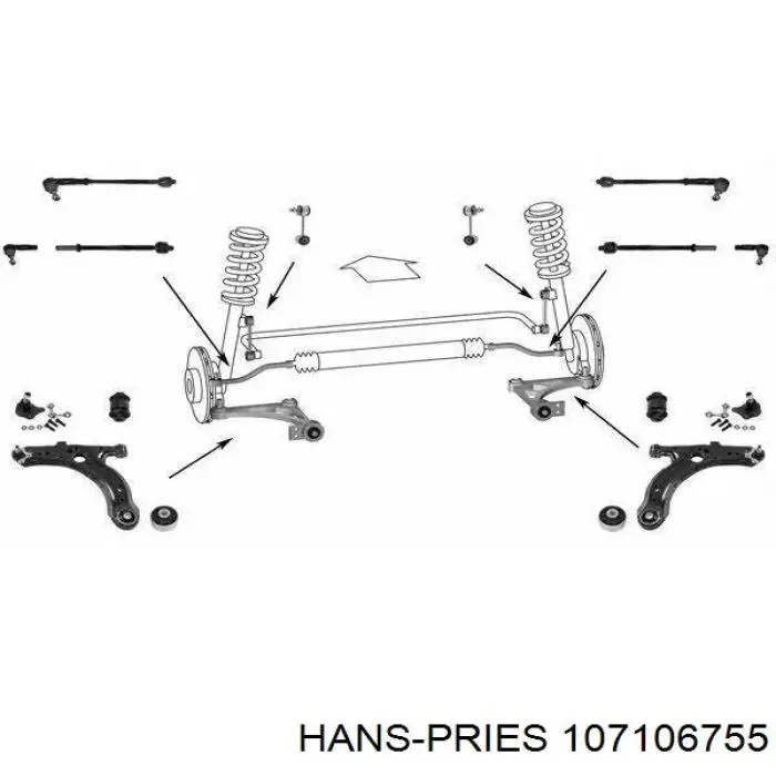 Стойки и рычаги подвески Hans Pries (Topran) 107106755 цена, от 26.55 USD