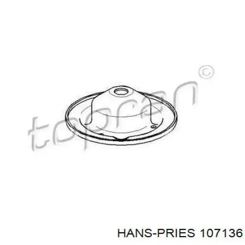 107136 Hans Pries (Topran) проставка (резиновое кольцо пружины передней верхняя)