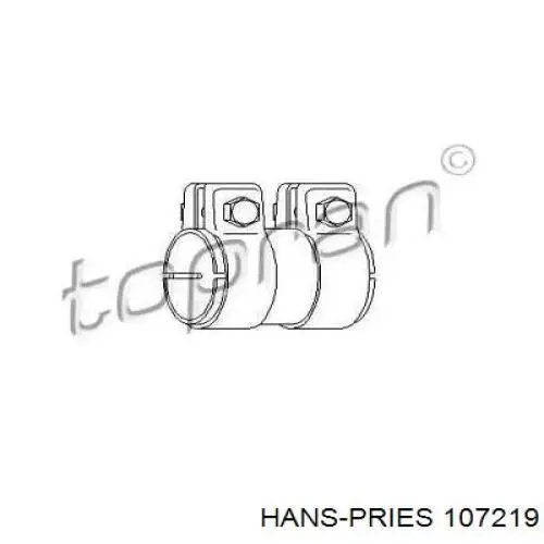 Кронштейн/хомут глушника, передній 107219 Hans Pries (Topran)