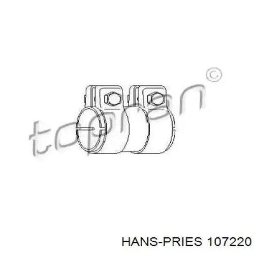 107220 Hans Pries (Topran) braçadeira de silenciador dianteira