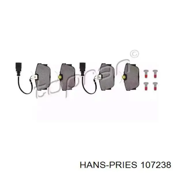107238 Hans Pries (Topran) Колодки тормозные дисковые комплект
