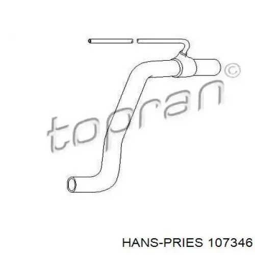 Купить 107346 Hans Pries (Topran) Патрубок радиатора