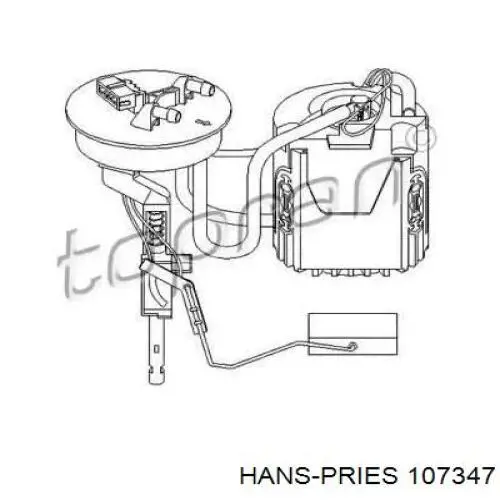 Модуль топливного насоса с датчиком уровня топлива HANS PRIES 107347