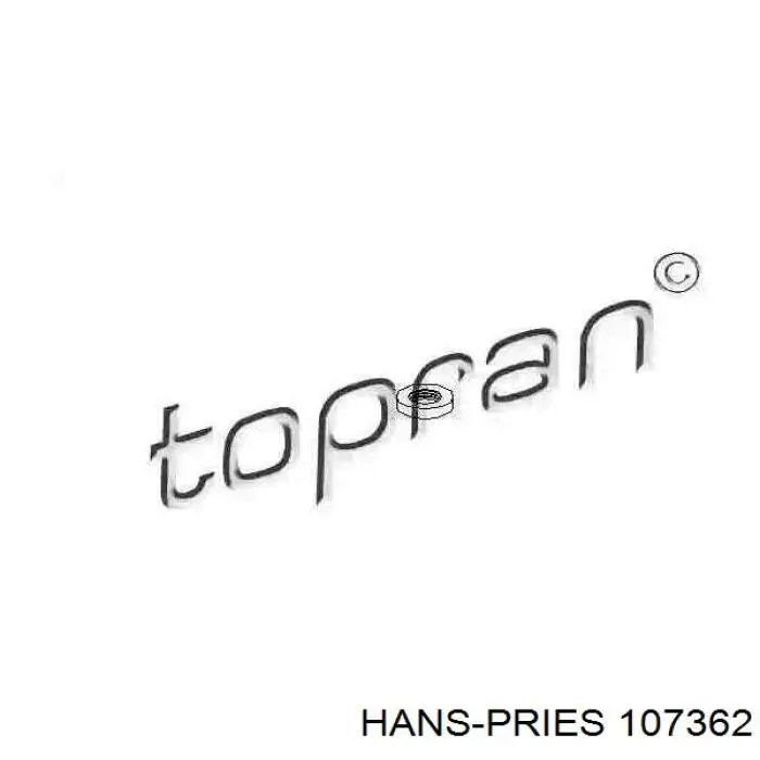 107362 Hans Pries (Topran) подшипник опорный амортизатора заднего