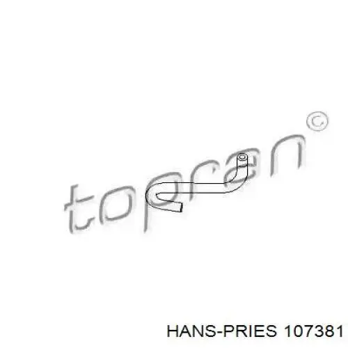 107381 Hans Pries (Topran) шланг (патрубок системы охлаждения)