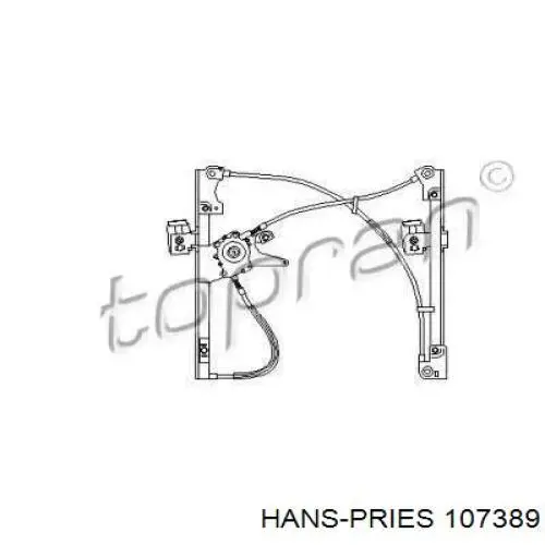 Механизм стеклоподъемника двери передней правой 107389 Hans Pries (Topran)