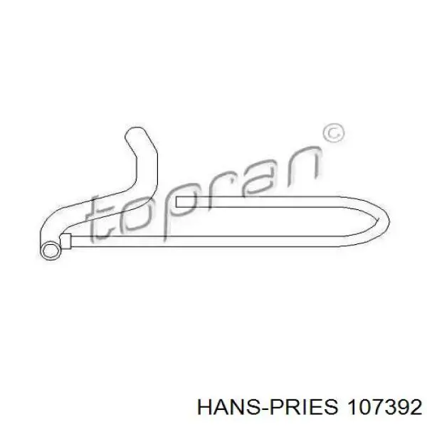 Патрубок вентиляции картерных газов 107392 Hans Pries (Topran)