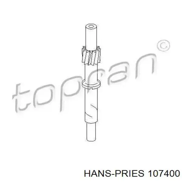 Шестерня спидометра ведомая 107400 Hans Pries (Topran)