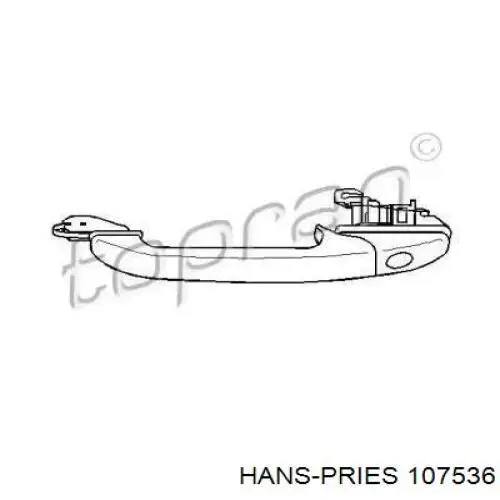 Ручка двери левой наружная передняя/задняя 107536 Hans Pries (Topran)