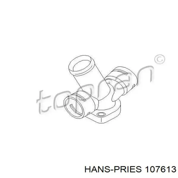 Фланец системы охлаждения 107613 Hans Pries (Topran)