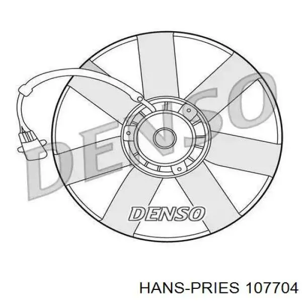 Купить 107704 Hans Pries (Topran) Электровентилятор охлаждения в сборе (мотор+крыльчатка)