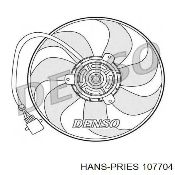 Электровентилятор охлаждения в сборе (мотор+крыльчатка) HANS PRIES 107704