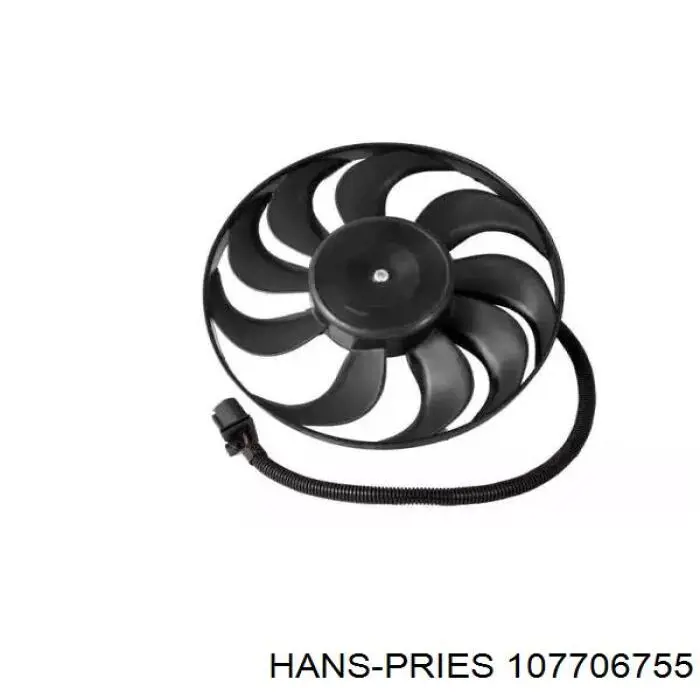 107706755 Hans Pries (Topran) электровентилятор охлаждения в сборе (мотор+крыльчатка правый)