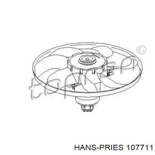 Электровентилятор охлаждения 107711 Hans Pries (Topran)