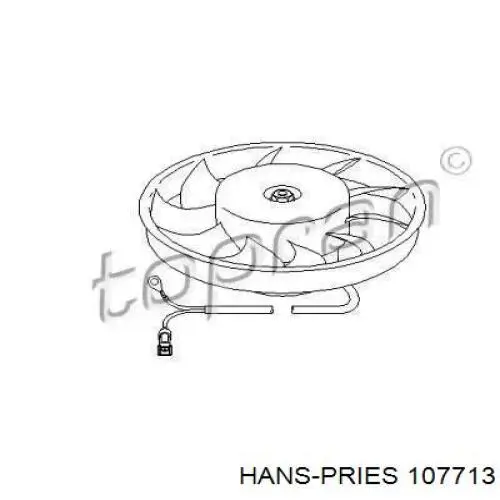 Электровентилятор охлаждения 107713 Hans Pries (Topran)