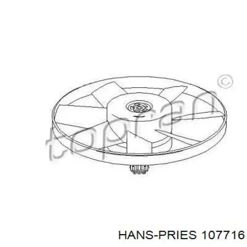 Ventilador (rodete +motor) refrigeración del motor con electromotor completo 107716 Hans Pries (Topran)