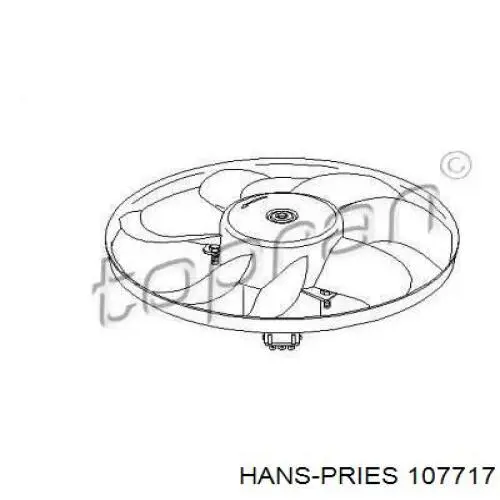 Электровентилятор охлаждения 107717 Hans Pries (Topran)