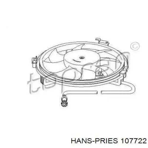 107722 Hans Pries (Topran) электровентилятор охлаждения в сборе (мотор+крыльчатка)