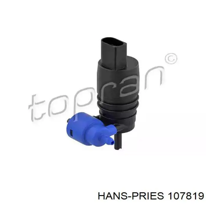 107819 Hans Pries (Topran) bomba de motor de fluido para lavador de vidro dianteiro/traseiro