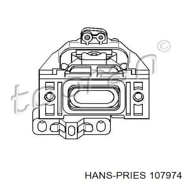 107974 Hans Pries (Topran) подушка (опора двигателя правая)