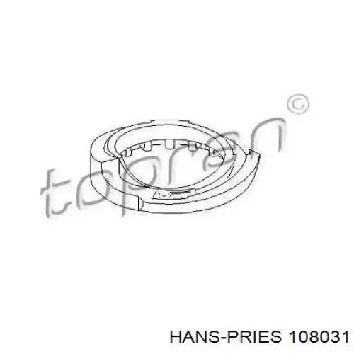 108031 Hans Pries (Topran) проставка (резиновое кольцо пружины задней верхняя)