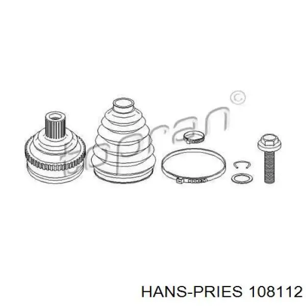 ШРУС наружный передний 108112 Hans Pries (Topran)