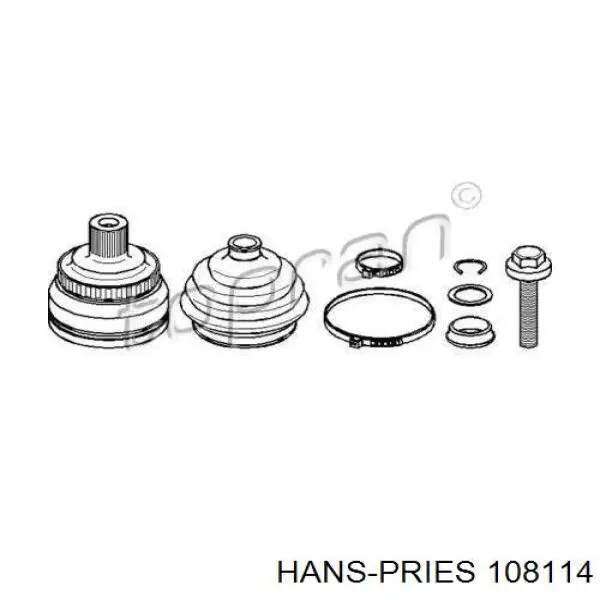 108114 Hans Pries (Topran) шрус наружный передний