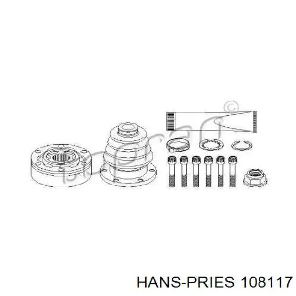 ШРУС внутренний передний 108117 Hans Pries (Topran)