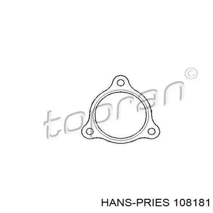 Прокладка глушителя 108181 Hans Pries (Topran)