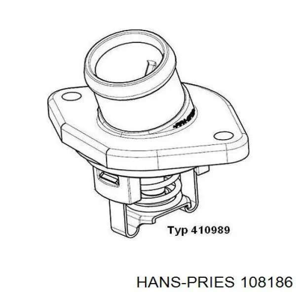 Фланец системы охлаждения Hans Pries (Topran) 108186 цена, от 1.89 USD
