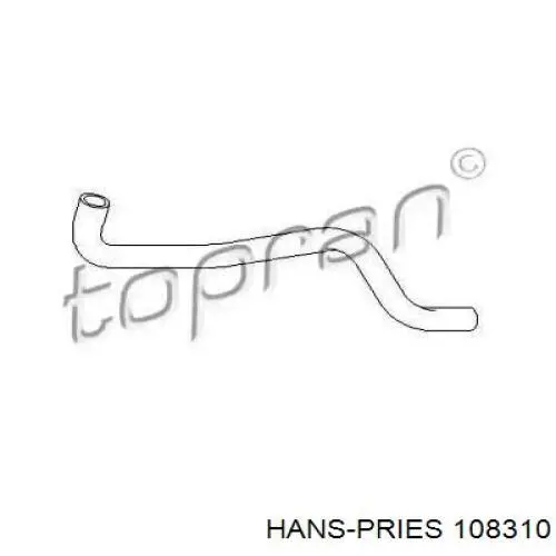 Патрубок отопителя Hans Pries (Topran) 108310 цена, от 5.32 USD