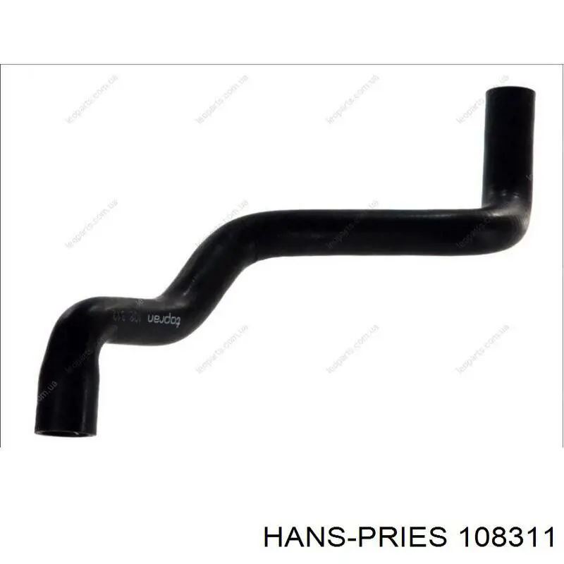 Патрубок радиатора печки 108311 Hans Pries (Topran)