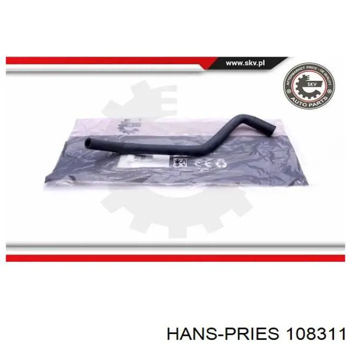 Патрубок отопителя Hans Pries (Topran) 108311 цена, от 6.28 USD
