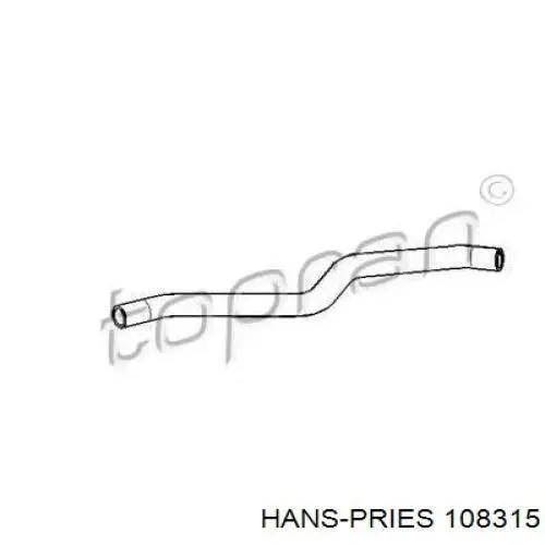 108315 Hans Pries (Topran) шланг радиатора отопителя (печки, обратка)