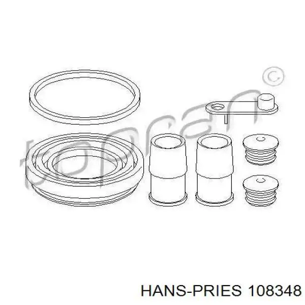 Ремкомплект переднего суппорта 108348 Hans Pries (Topran)