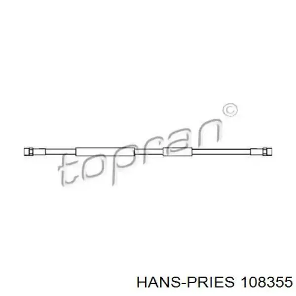 Шланг тормозной передний 108355 Hans Pries (Topran)