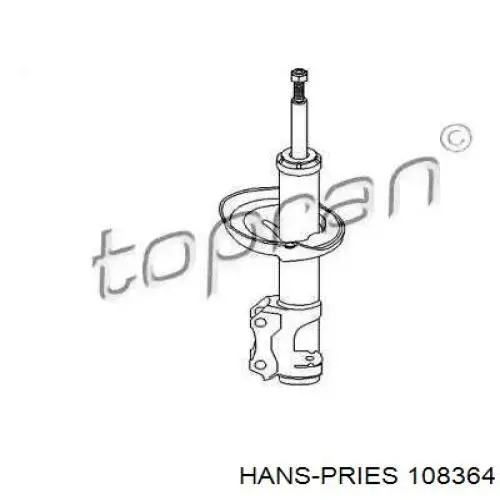 Амортизатор передний 108364 Hans Pries (Topran)