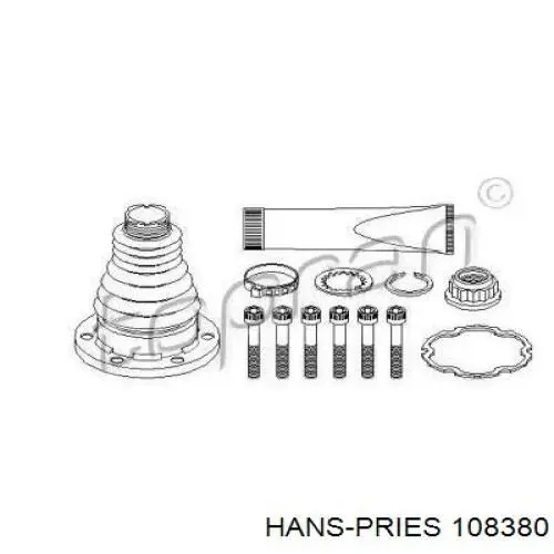 Пыльник ШРУСа задней полуоси внутренний 108380 Hans Pries (Topran)