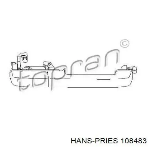 108483 Hans Pries (Topran) maçaneta externa direita da porta traseira