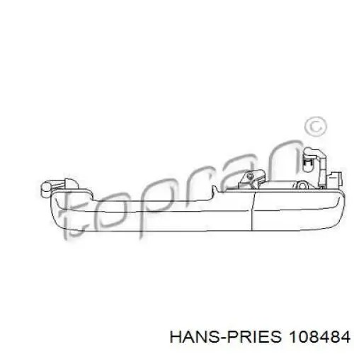 108484 Hans Pries (Topran) maçaneta externa esquerda da porta traseira