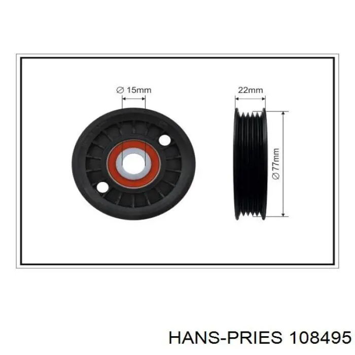Роликовий модуль натяжителя ремня Hans Pries (Topran) 108495 цена, от 40.14 USD