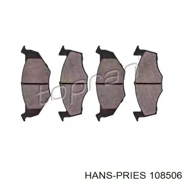 Передние тормозные колодки 108506 Hans Pries (Topran)