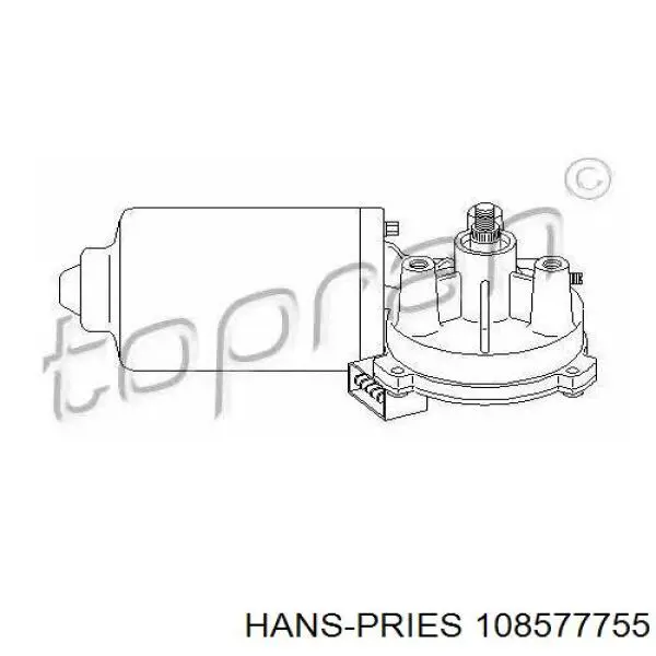 108577755 Hans Pries (Topran) мотор стеклоочистителя лобового стекла
