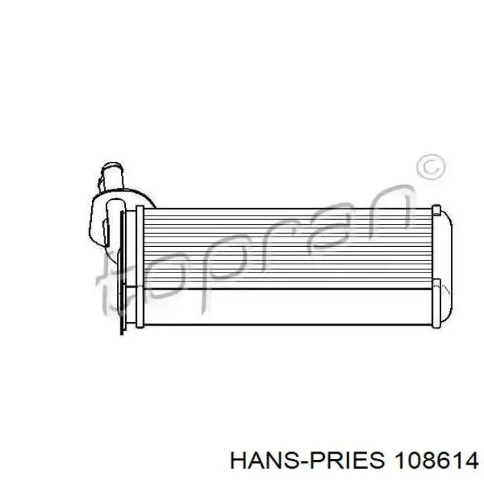 108614 Hans Pries (Topran) радиатор печки
