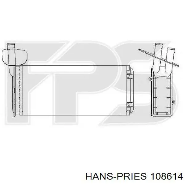 Радиатор печки (отопителя) Hans Pries (Topran) 108614 цена, от 17.98 USD