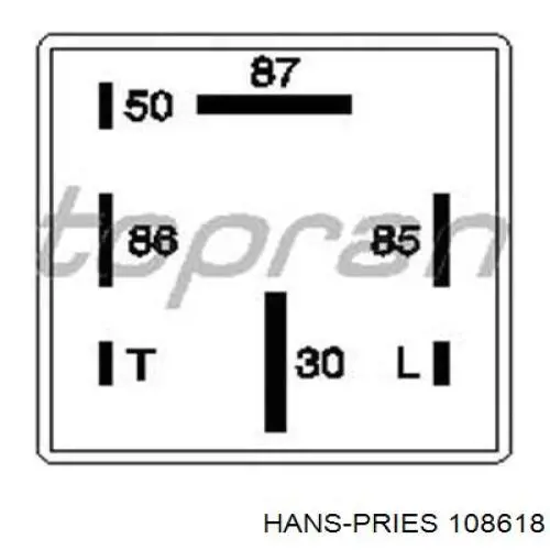 Вал коробки передач вторичный 108618 Hans Pries (Topran)