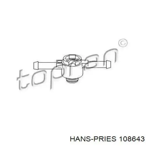 Зворотній клапан повернення палива 108643 Hans Pries (Topran)
