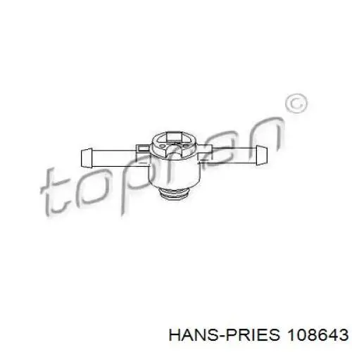 Válvula de retención de combustible 108643 Hans Pries (Topran)