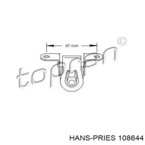 Подушка глушителя 108644 Hans Pries (Topran)